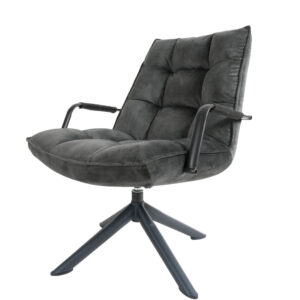 Fauteuil Dorus Arm Adore Velvet - Dark Grey 10