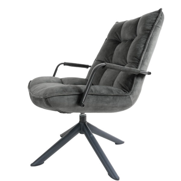 Fauteuil Dorus Arm Adore Velvet - Dark Grey 10