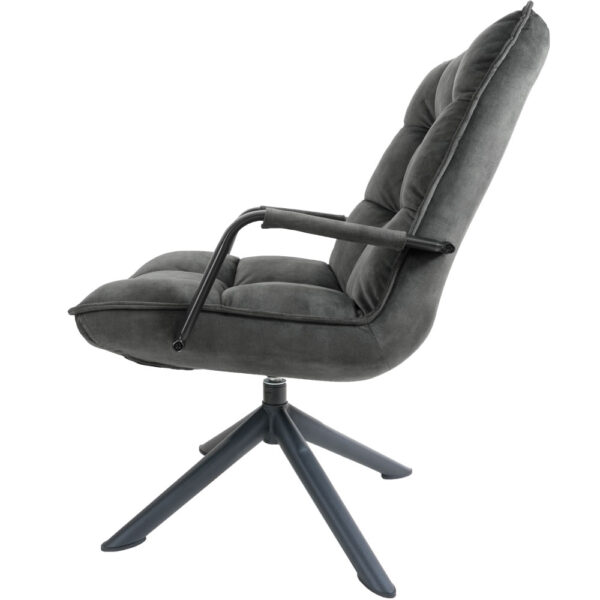 Fauteuil Dorus Arm Adore Velvet - Dark Grey 10