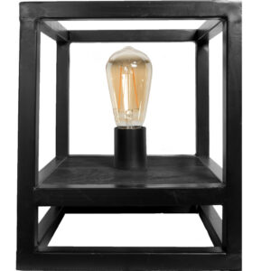 Tafellamp Vintage Zwart Mangohout