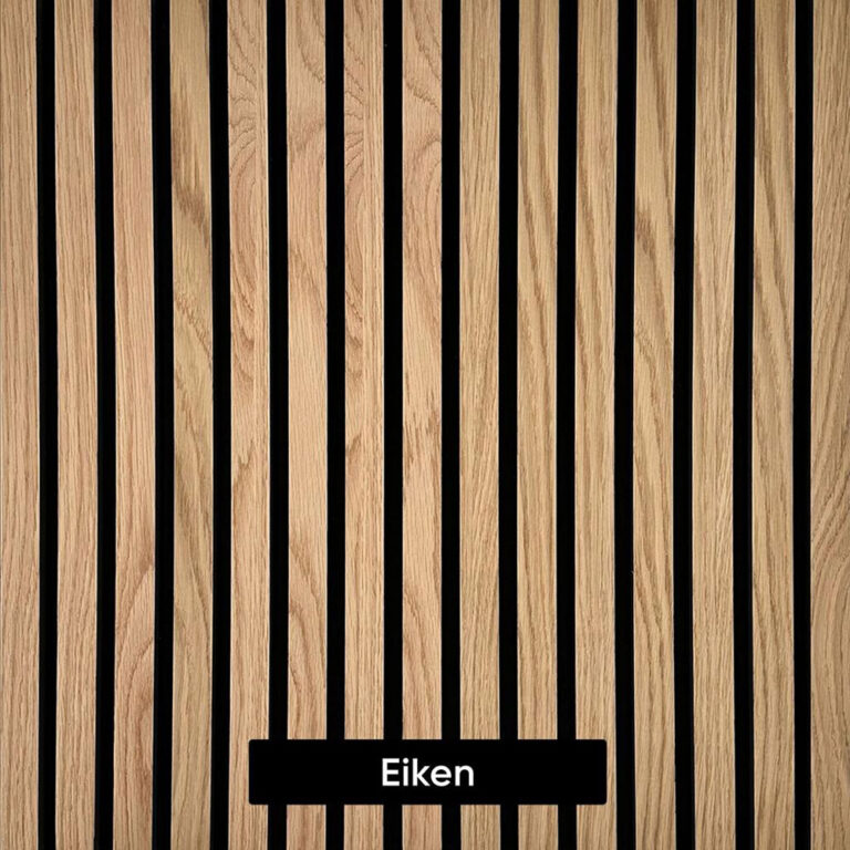 Akoestisch Wandpaneel Eiken - 2 Stuks - 280 x 60 x 2.2 cm - Lattenwand