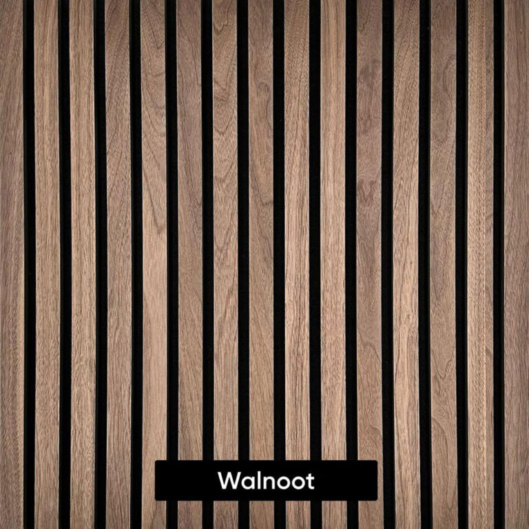 Akoestisch Wandpaneel Walnoot - 2 Stuks - 280 x 60 x 2.2 cm - Lattenwand
