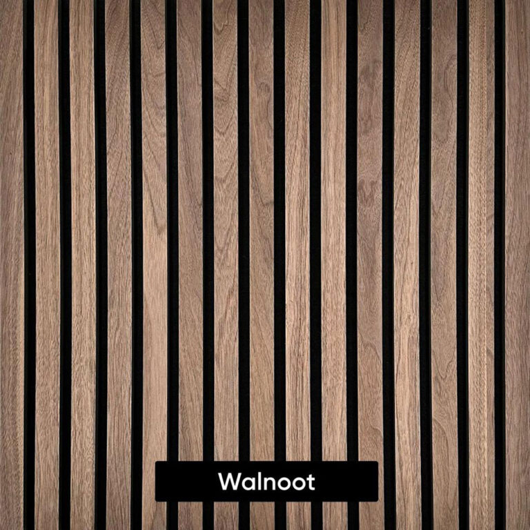 Akoestisch Wandpaneel Walnoot - 2 Stuks - 280 x 60 x 2.2 cm - Lattenwand