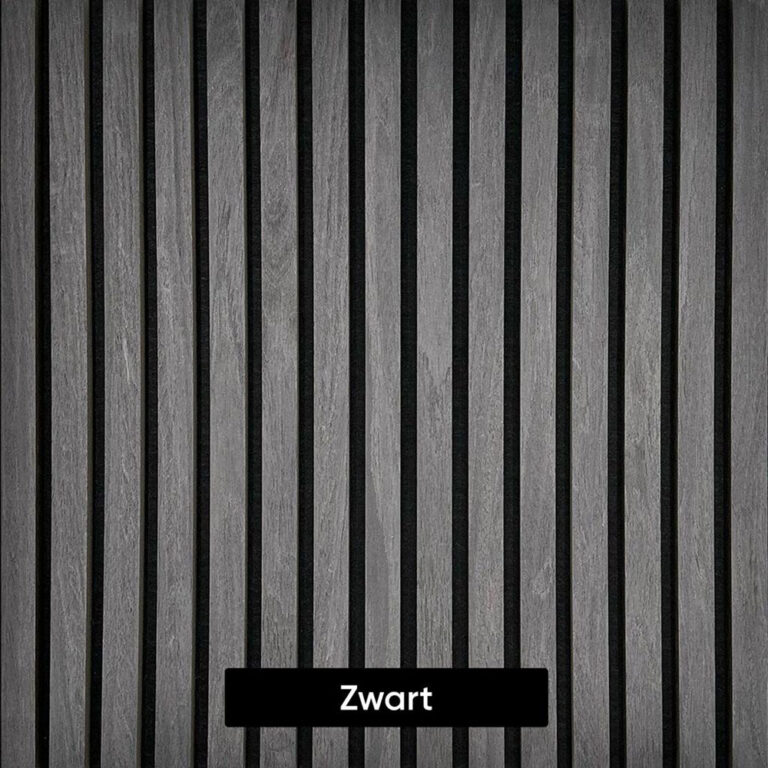 Akoestisch Wandpaneel Zwart - 2 Stuks - 280 x 60 x 2.2 cm - Lattenwand