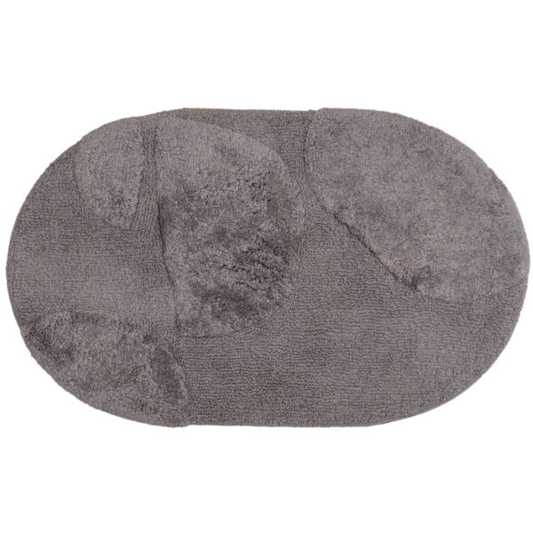 Badmat Boaz - Grey Ovaal 60 x 100 cm