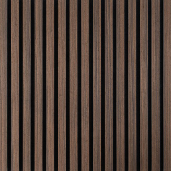 Akoestisch Wandpaneel Gerookt Eiken - 280 x 60 x 2.2 cm - Lattenwand