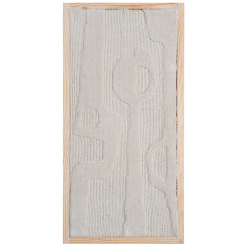 Wanddecoratie Devin Naturel - Wool Hanging 40 x 80 cm