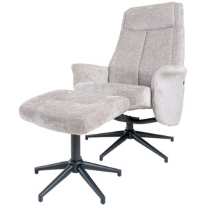 Relaxfauteuil Bindy + Hocker - Perfect Harmony - Taupe 04