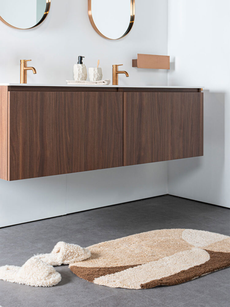 Badmat Bowie - Beige Ovaal 60 x 100 cm