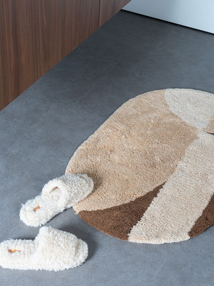 Badmat Bowie - Beige Ovaal 60 x 100 cm