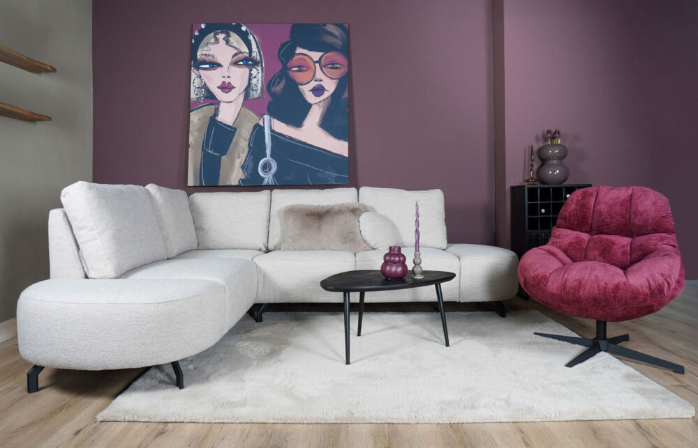 Fauteuil Charlie Bordeaux - Afbeelding 6