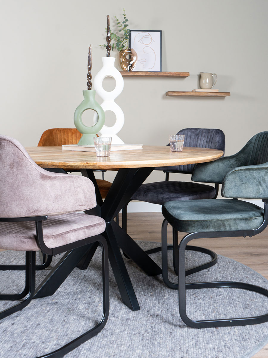 Eettafel Icon ø130 cm - Mangohout