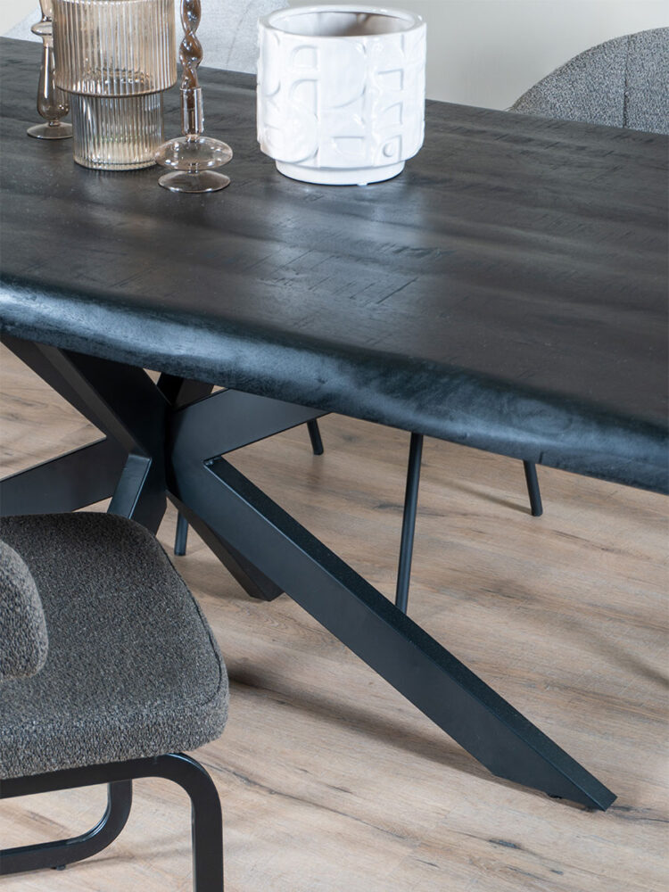 Eettafel Arvu 300 cm - Zwart Mangohout Spinpoot