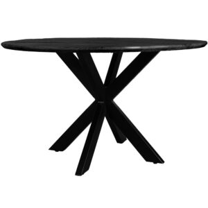 Eettafel Icon ø130 cm - Zwart Mangohout