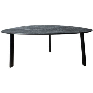 Eettafel Tinus Zwart - Kiezelvormig 240 cm