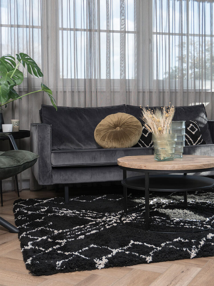Vloerkleed Jim Black 160 x 230 cm