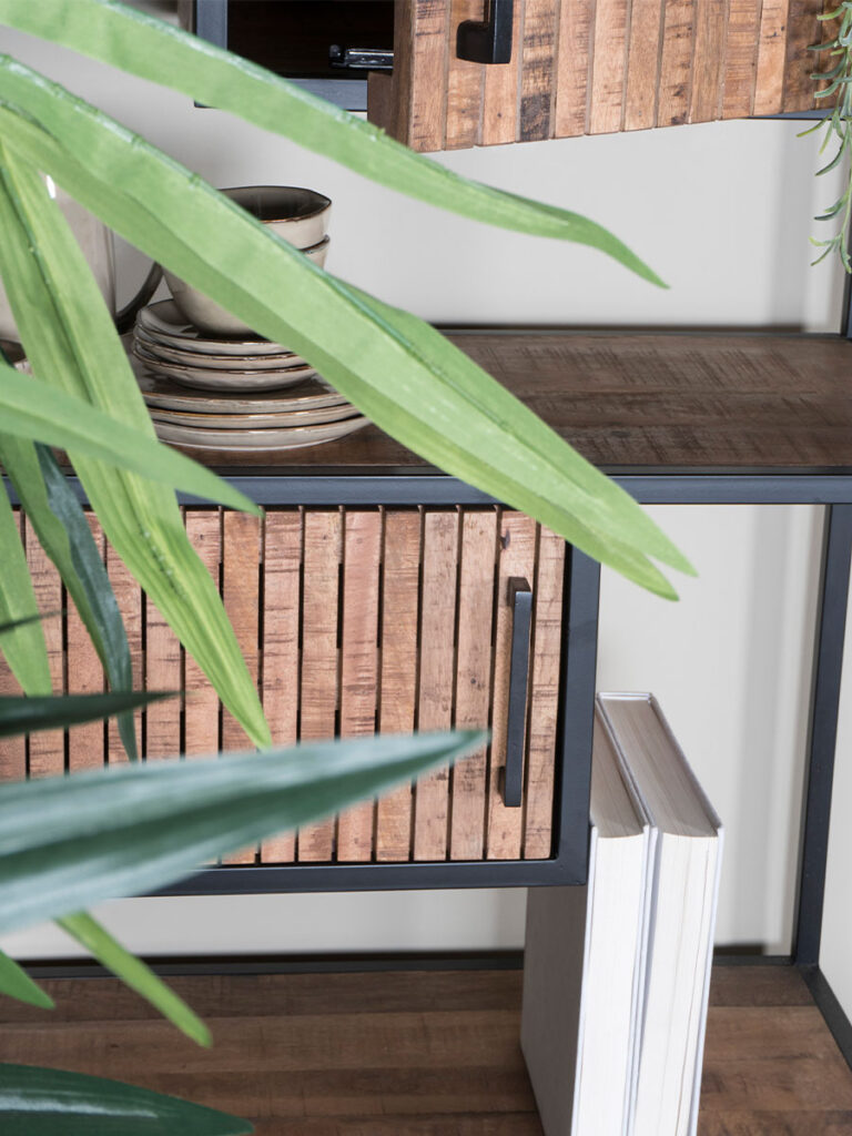 Kast Loek 210 x 80 cm - Bruin Mangohout