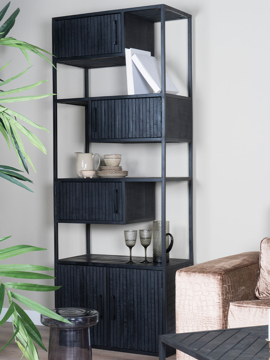 Kast Loek 210 x 80 cm - Zwart Mangohout