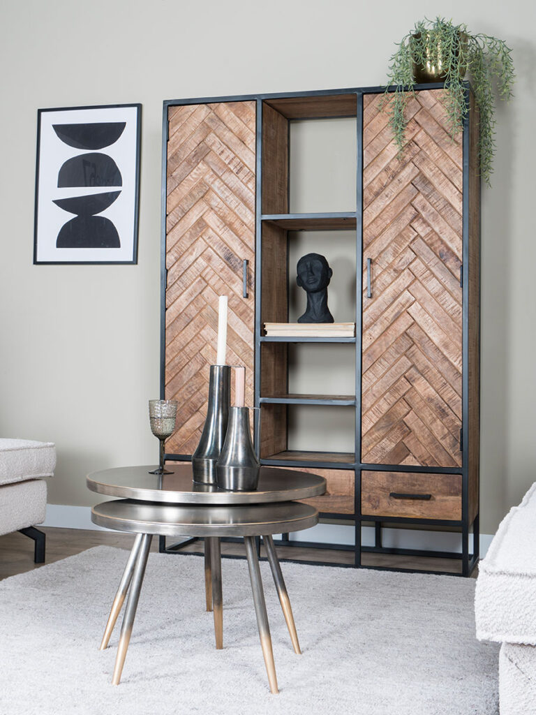 Kast Raya Visgraat - Bruin Mangohout - 180 x 120 cm