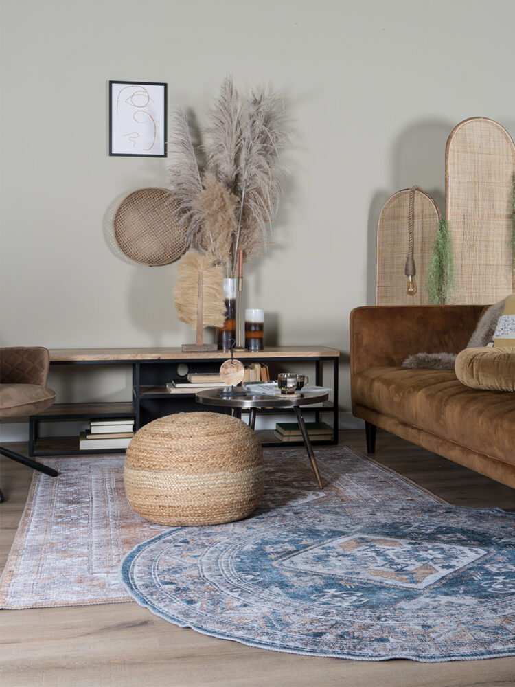 Vloerkleed Laria Blue 4 Rond - ø200 cm