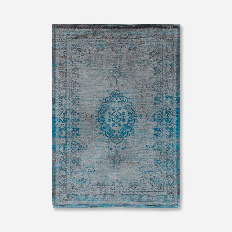 Louis de Poortere Vloerkleed - Fading World Grey Turquoise 8255 - 170 x 240 cm