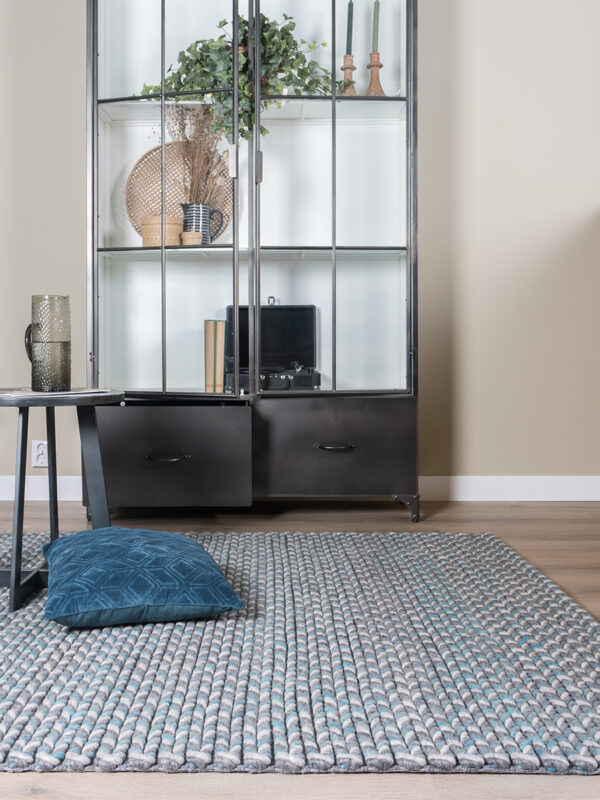Vloerkleed Tino Petrol 200 x 280 cm