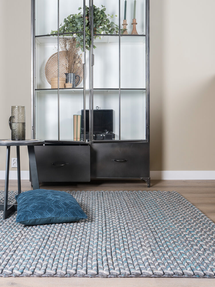 Vloerkleed Tino Petrol 200 x 280 cm