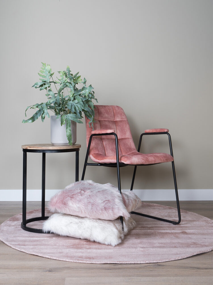 Karpet Viscose Rond Pink ø200 cm