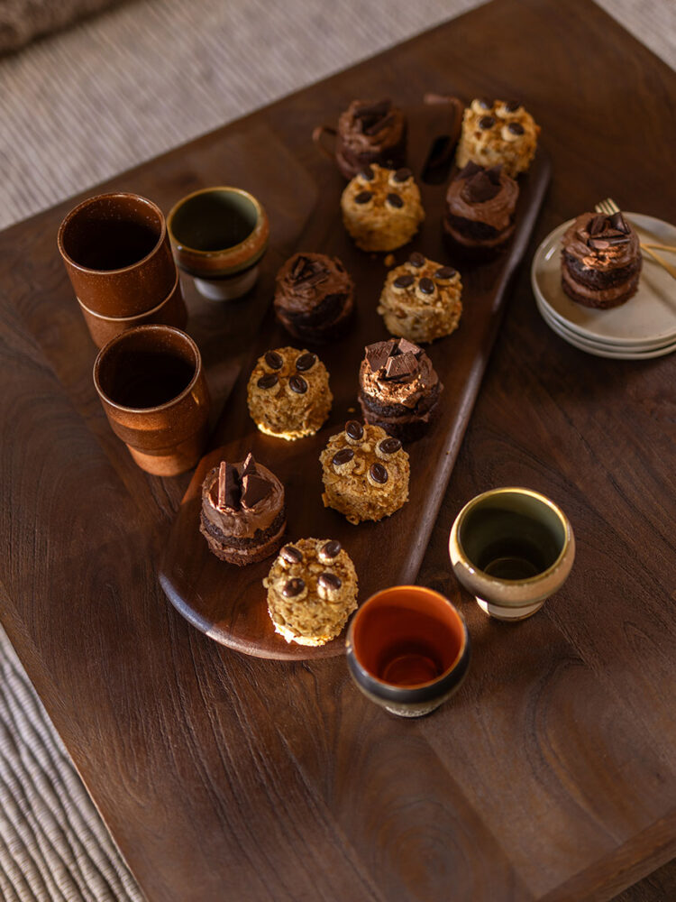 Salontafel Bram - Espresso Mangohout - 80 x 80 cm