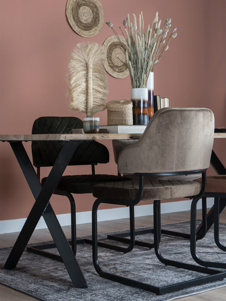 Eettafel Pluma 220 cm - Boomstamblad