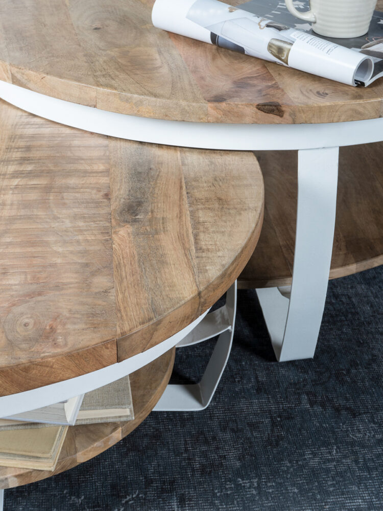 Salontafel Cilamon Wit - 90 cm - Afbeelding 6