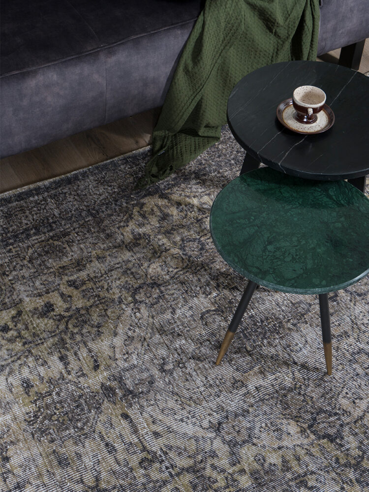 Vloerkleed Mila Antraciet/ Green 200 x 290 cm