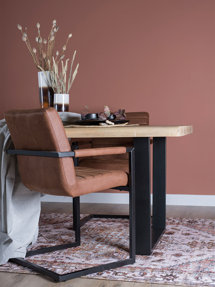 Vloerkleed Nora Bruin 200 x 290 cm