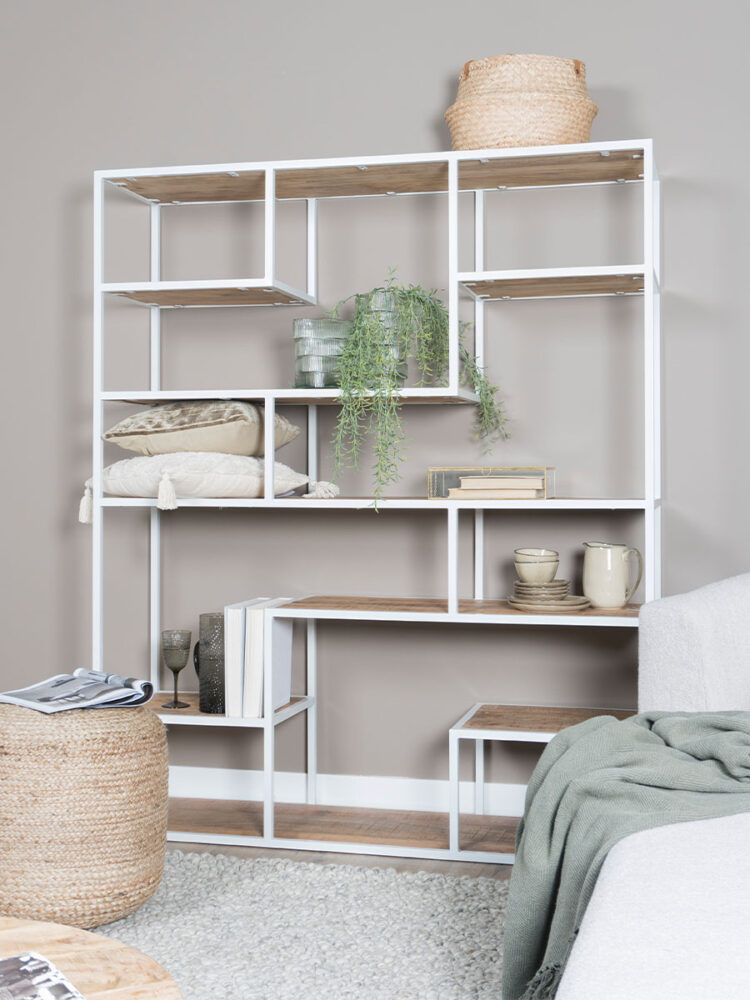 Vakkenkast Huub Wit 175 x 145 cm - Roomdivider
