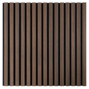 Akoestisch Wandpaneel Gerookt Eiken - 2 Stuks - 60 x 60 x 2.2 cm - Lattenwand