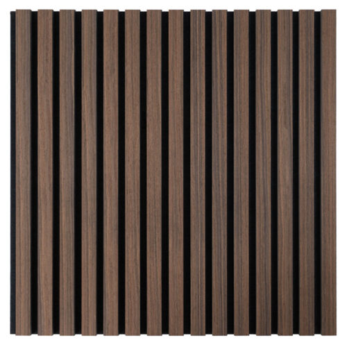 Akoestisch Wandpaneel Gerookt Eiken - 2 Stuks - 60 x 60 x 2.2 cm - Lattenwand