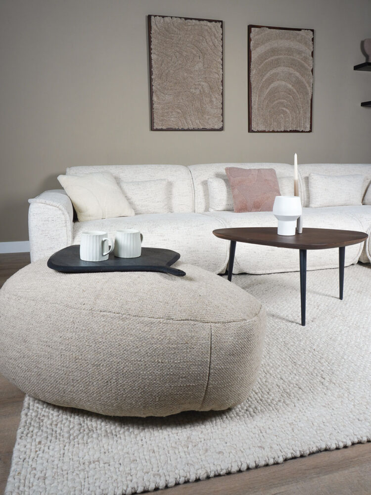 Poef Meave Beige - 90 x 60 x 30 cm
