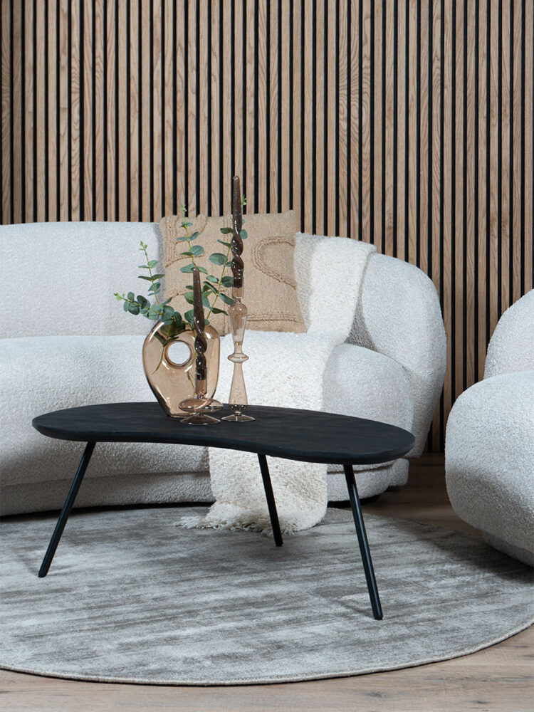 Vloerkleed Cos - Viscose Taupe Rond ø200 cm