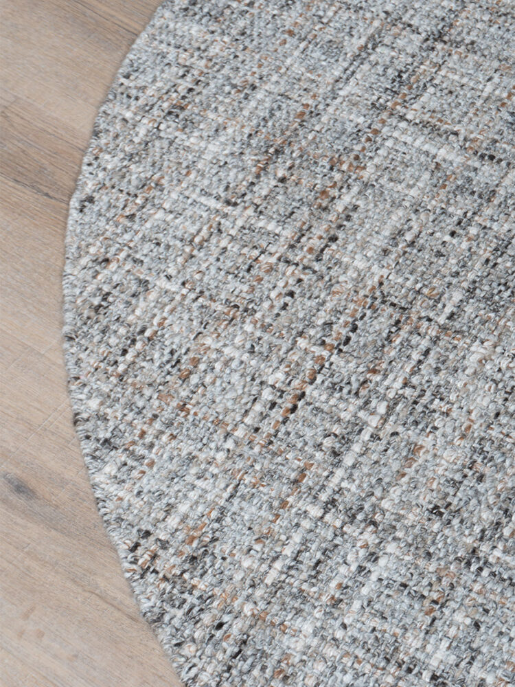 Vloerkleed Cross Grey/Beige - Rond ø200 cm