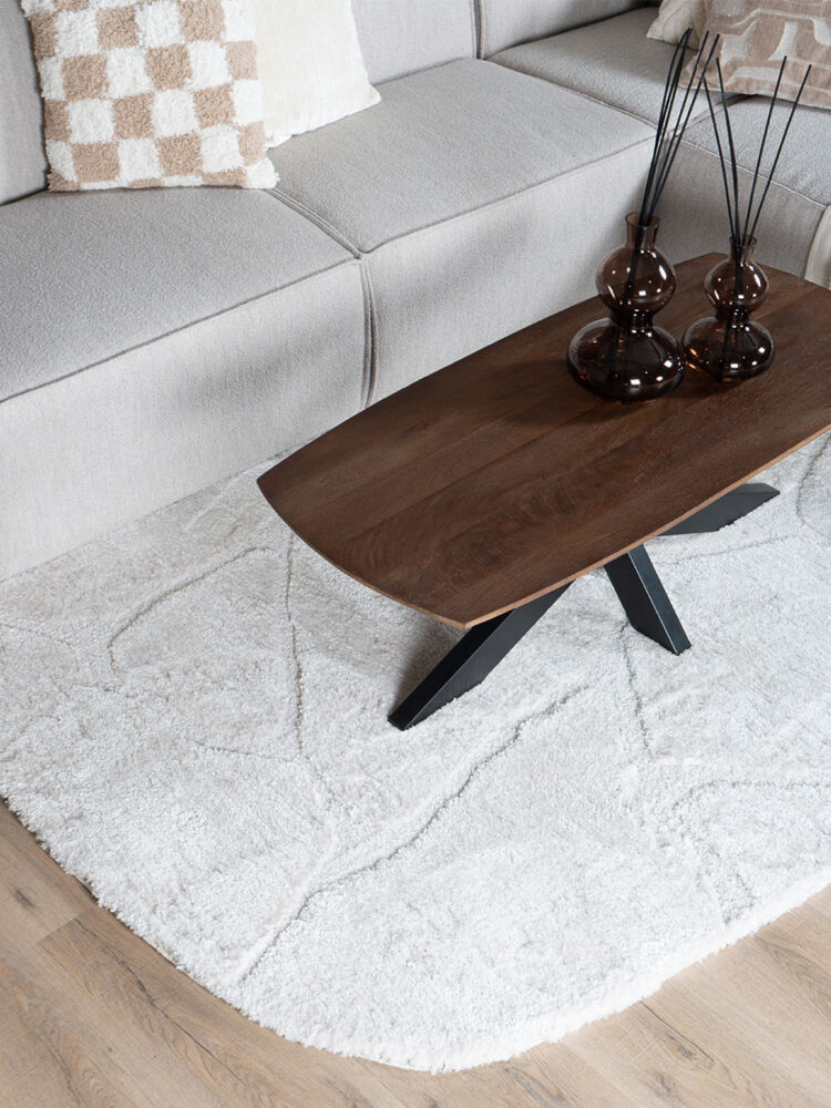 Vloerkleed Macy Creme - Rounded Corners 200 x 290 cm