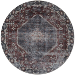 Vloerkleed Madel Rond Rood/Blauw ø200 cm