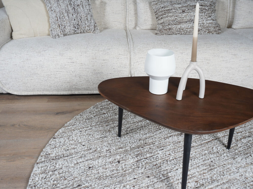 Vloerkleed Mica Naturel/Brown Rond ø200 cm
