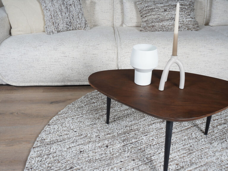 Vloerkleed Mica Naturel/Brown Rond ø200 cm
