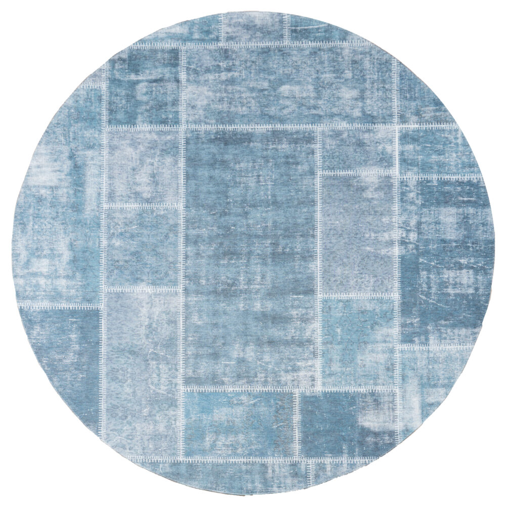 Karpet Mijnen Rond Grijs/Blauw ø120 cm
