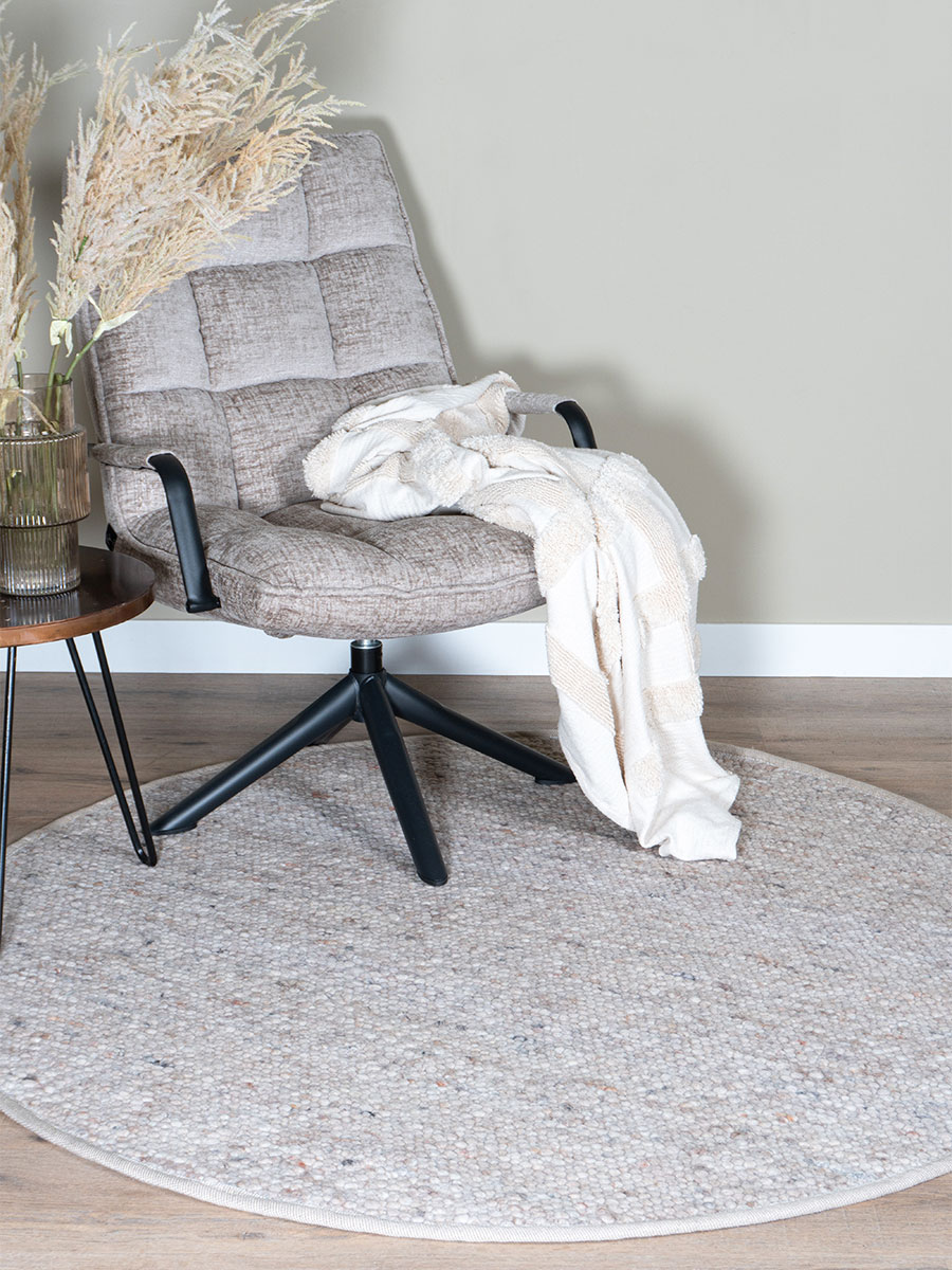 Vloerkleed Stone Beige 215 - Rond ø200 cm