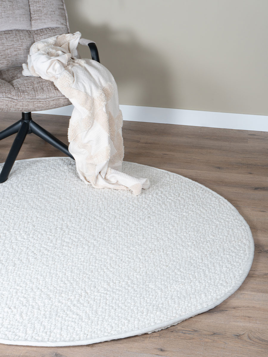 Vloerkleed Stone White Rond ø200 cm