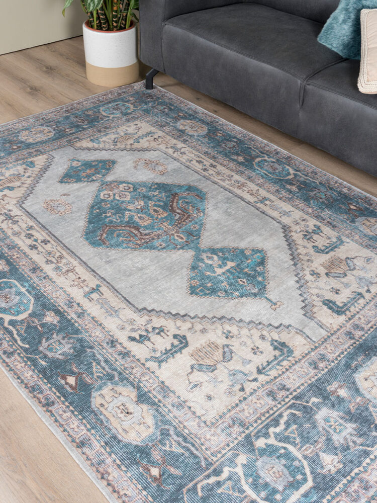 Vloerkleed Karaca Blue 03 - 160 x 230 cm