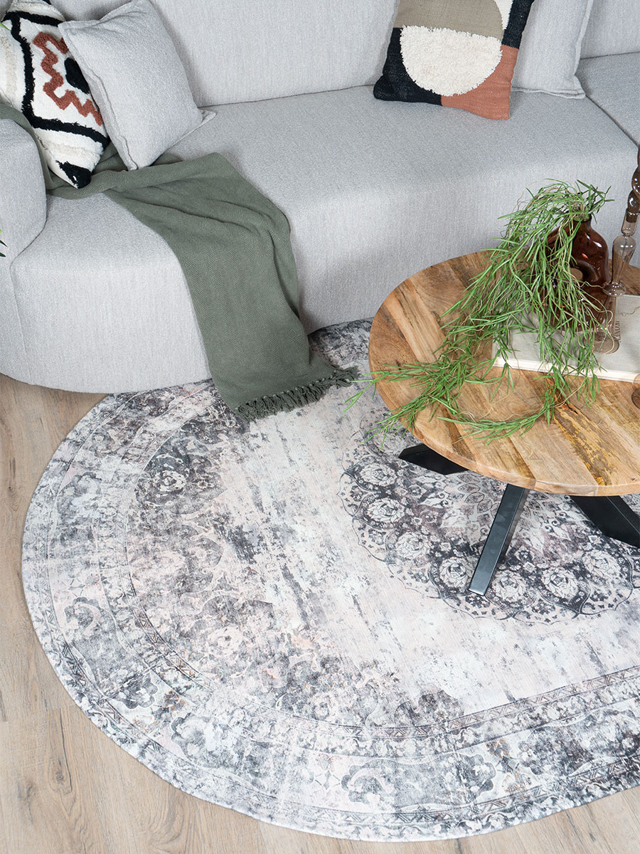 Vloerkleed Viola Antraciet - Ovaal 200 x 290 cm