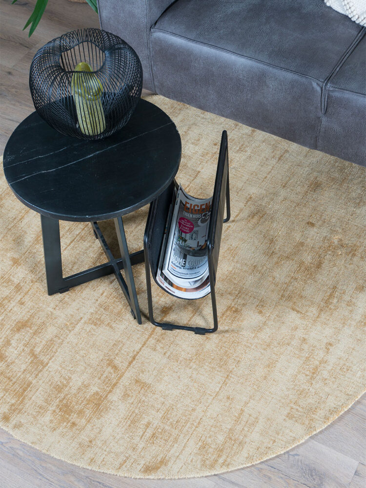 Karpet Viscose Rond Oker ø200 cm