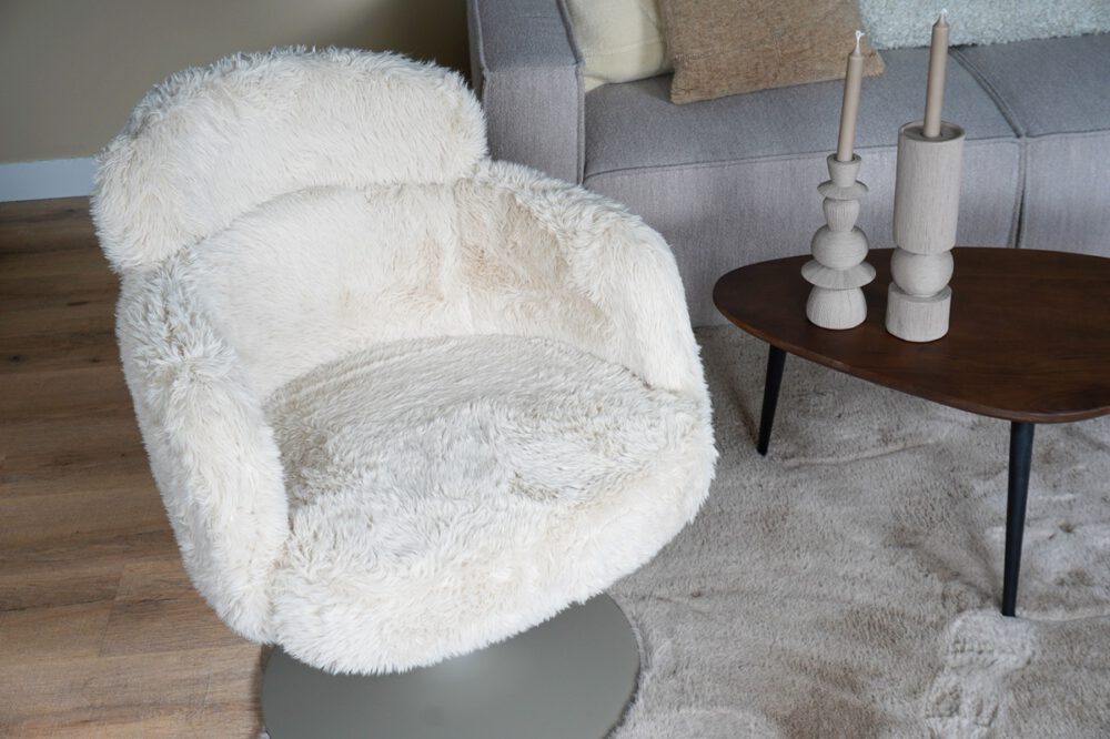 Fauteuil Scottie Fluffy Creme - Afbeelding 8